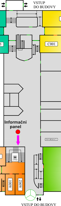 Cesta ke schodišti A